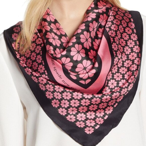 New Kate Spade square silk scarf - Picture 1 of 4